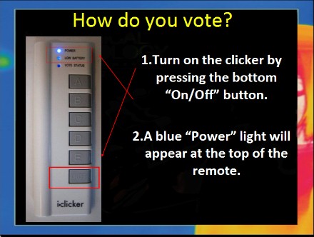 Modified "First Day" i<clicker Slide